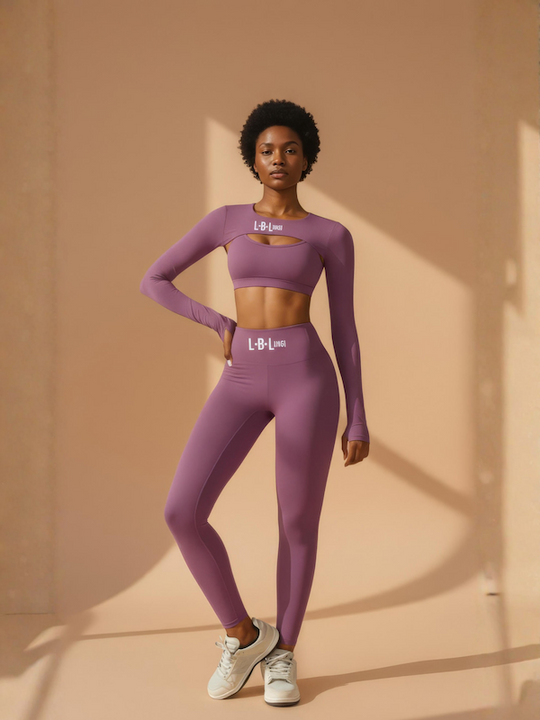 3-Piece Embroidered Seamless Fitness & Yoga Set