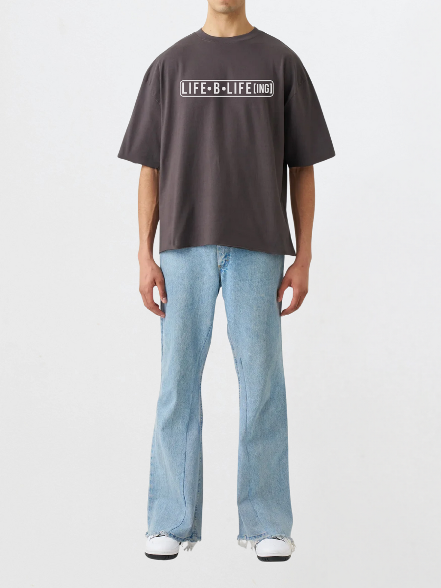 Edge Crop Tee – Raw Edge Oversized Cropped T-Shirt