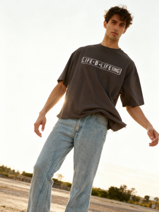 Edge Crop Tee – Raw Edge Oversized Cropped T-Shirt