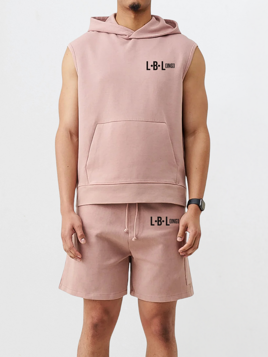 Off-Duty Hooded Set – Sleeveless Hoodie & Shorts Lounge Set