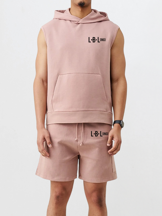 Off-Duty Hooded Set – Sleeveless Hoodie & Shorts Lounge Set