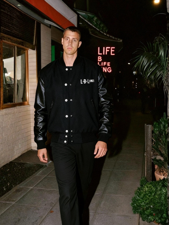 Wool & Genuine Leather Varsity Letterman Jacket