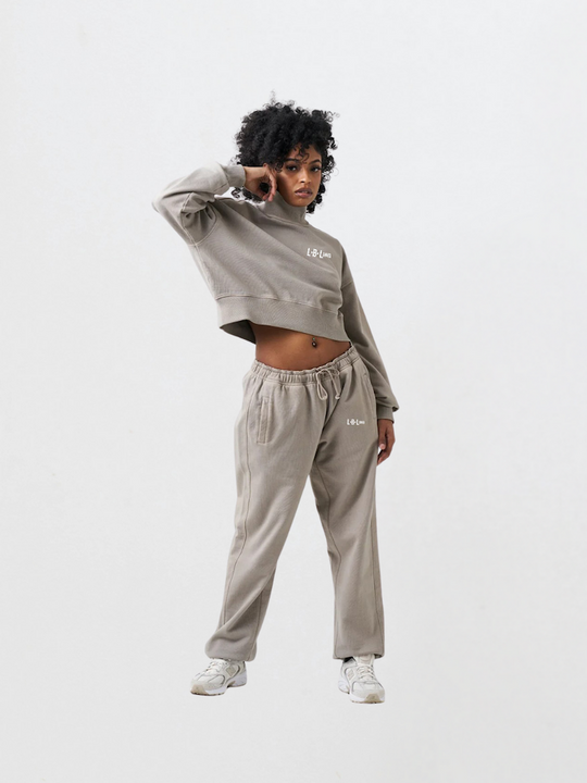 Threaded Luxe Set – Embroidered Mock Neck Sweatsuit