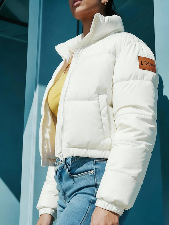Cropped Quilted Puffer Jacket