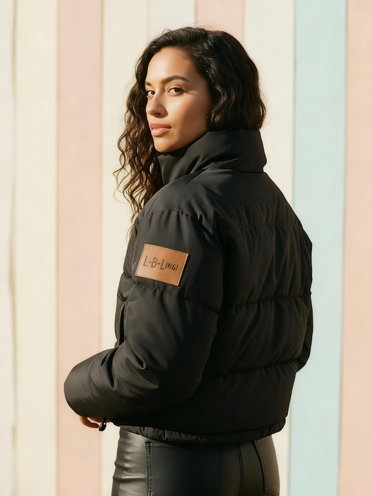 Cropped Quilted Puffer Jacket