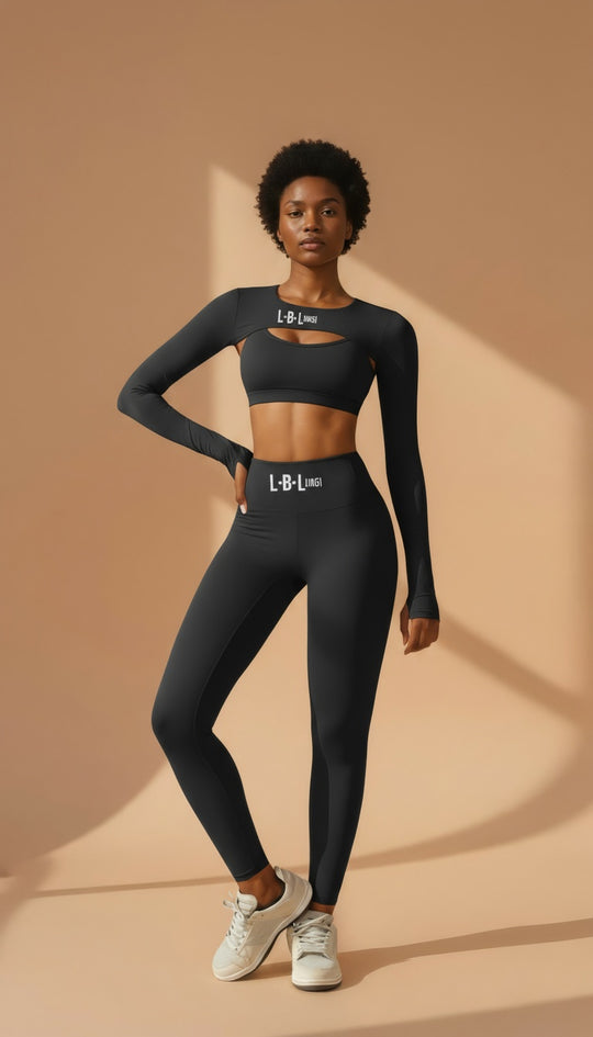 3-Piece Embroidered Seamless Fitness & Yoga Set