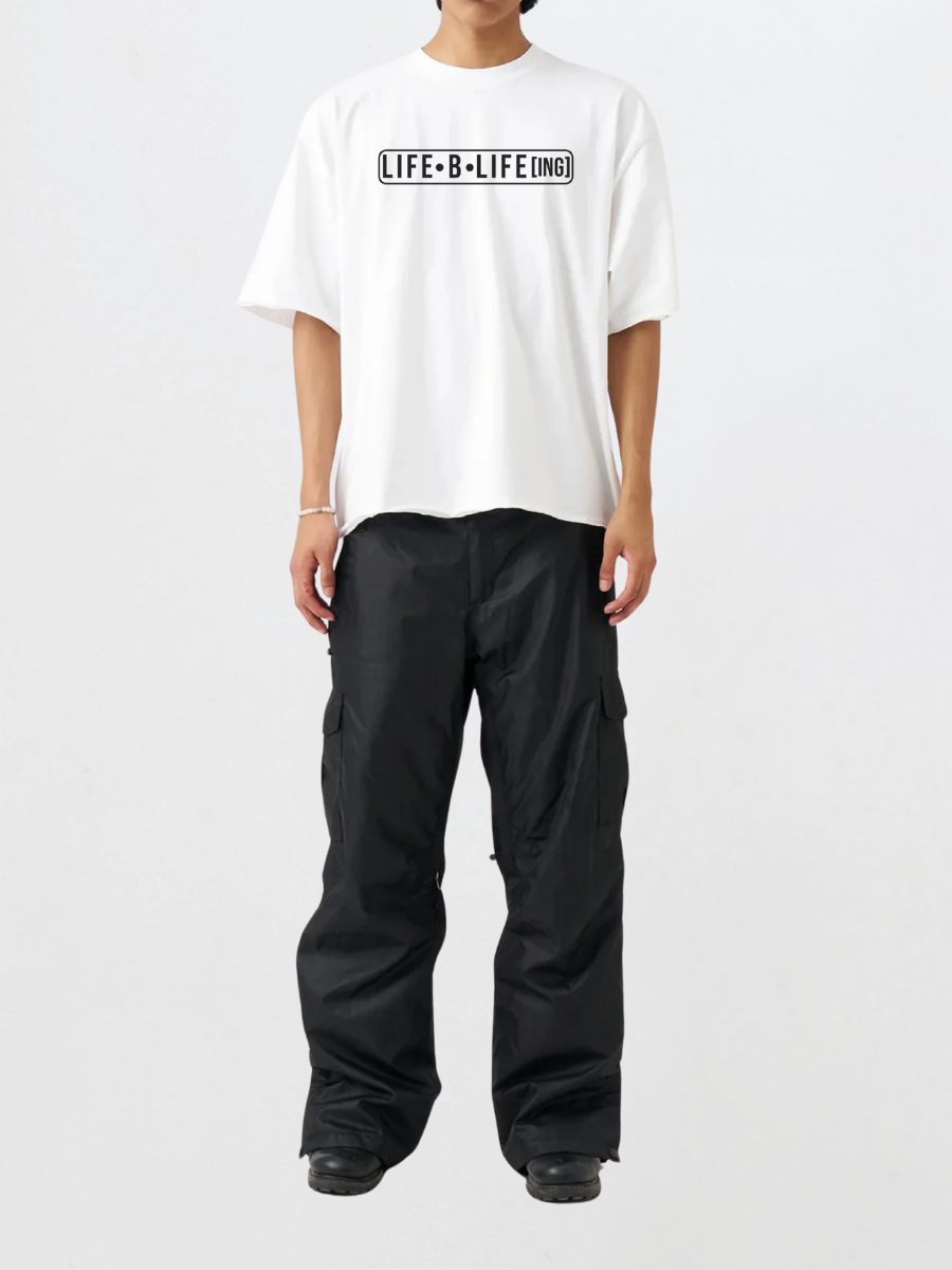 Edge Crop Tee – Raw Edge Oversized Cropped T-Shirt